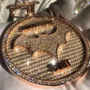 Colgante de Diamantes con Corte Brillante y Claridad VVS, Chapado en Oro Sólido de 14k, Estilo Hip Hop para Hombre, Plata 925, Tamaño Personalizable, IGI - Product Image 3