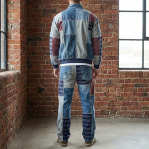 Chándal de Mezclilla de Alta Calidad OEM, Tejido Mixto de Alto Gramaje, con Capucha, Lavado Ácido, Diseño Personalizado, Costuras en Contraste para Hombre - Product Image 2