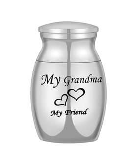 Unisex Custom-Size <b>Mini</b> Grandma Memorial Jewelry <b>Urn</b> Metal Cremation <b>Ashes</b> Holder <b>for</b> Funerals Friend's Memorial Jewelry Unique - Product Image 1