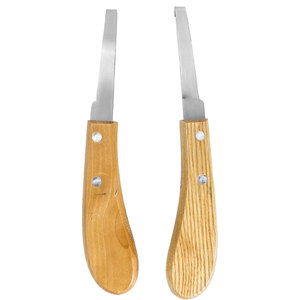 Couteau à sabot Aesculup à bord droit Lame étroite Couteau à sabot pour droitier avec manche en bois blanc Réparation facile des bottes de cheval Coupe du sabot - Product Image 5