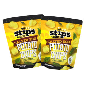 Grado de exportación Precio bajo Stip's Chips Huevo salado Patatas fritas Original 60g Paquete 2's - Product Image 1