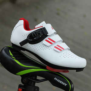 Chaussures de vélo compatibles avec le vélo <span class=keywords><strong>Peloton</strong></span>, respirantes, légères, en similicuir, pour le cyclisme en salle/extérieur, chaussures de spinning Delta - Product Image 4