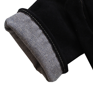 ถุงมือเชื่อมสีดำ หนังทนความร้อน/ไฟ สำหรับงานเชื่อมแบบ Stick, Mig, Forge, บาร์บีคิว, ย่าง, เตาผิง, เตาไม้ ถุงมือสำหรับงานหนัก - Product Image 4