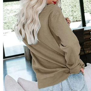 Calidad al por mayor nuevo producto cuello redondo dos tonos raglán mujeres 320 GSM personalizar impresión bordado sudaderas con capucha - Product Image 5