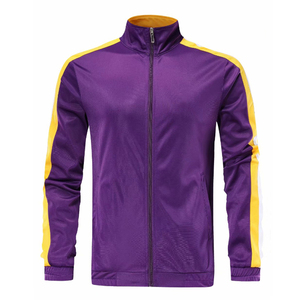 Veste de survêtement athlétique à rayures latérales pour hommes, vêtements de sport à fermeture éclair complète, veste de sport d'entraînement avec logo, manteau d'extérieur respirant - Product Image 2