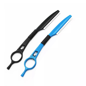 มีดโกนพลาสติกแบบหมุนสำหรับมืออาชีพ พร้อมใบมีดเดี่ยวสแตนเลส สำหรับการจัดแต่งทรงหน้าอย่างแม่นยำและช่างตัดผม - Product Image 5