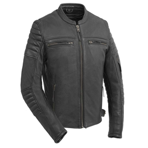 Precios al por mayor: Chaqueta de cuero para hombre más vendida en color liso, de excelente calidad y personalizable, 100% piel de vaca original, para invierno. - Product Image 1