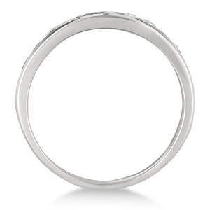 14K White <b>Gold</b> Channel-<b>Set</b> Diamond Anniversary <b>Ring</b> Band 1.05ct Diamond <b>Ring</b> - Product Image 3