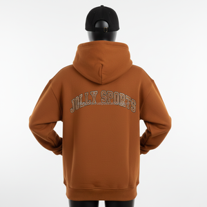 Sweat à capuche pour femme en molleton de coton 320 GSM, marron et plusieurs couleurs, logo personnalisé, design strass, basiques pour femme - Product Image 2