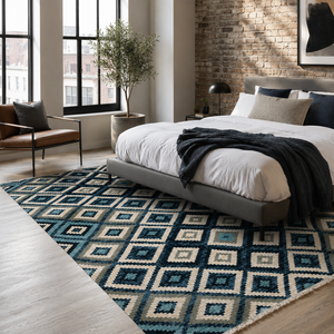 Netline Home Quiet Heritage Mid Blue <b>Washable</b> <b>Rug</b> - Product Image 3