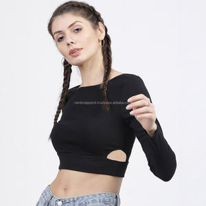 Nardon Apparel Venta al por mayor Camiseta con estampado de logotipo personalizado para mujer En stock Crop Top Mujer - Product Image 4