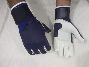 Gants de frappe de baseball en peau de mouton avec impression de logo personnalisé vente à chaud cuir véritable PU lacets doigt complet unisexe - Product Image 2