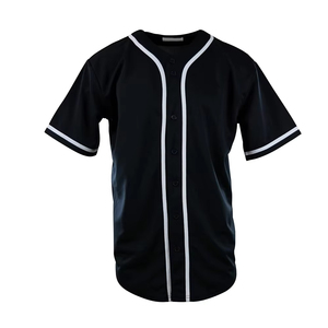 Customized Embroidery <b>Baseball</b> Jerseys-100% Polyester Breathable Plus Size High Quality Custom Color - Product Image 3