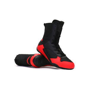 Good Quality Genuine Leather <b>Boxing</b> <b>Shoes</b> Non-Slip Breathable Lightweight Durable High-Top Training Competition <b>Shoes</b> for <b>Men</b> - Product Image 2