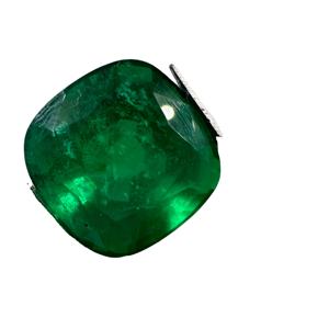 Natural Zambian <b>Cushion</b> Cut 8.87 Carats <b>for</b> Jewelry Use AAA Vivid Green Color Premium Grade Superior Quality Untreated - Product Image 1