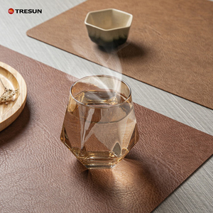 Washable PU Leather Placemats <b>Non</b> <b>Slip</b> Heat Resistant Table <b>Mats</b> for Dining Home Office Kitchen - Product Image 4