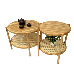 Modern Design High-<b>End</b> Oak Wood Double Sofa <b>Table</b> for Living Room-TT68244 - Product Image 5