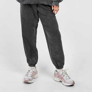 Top nuevo diseño personalizado cuello embudo calle venta al por mayor lavado ácido sudor traje mujeres sudor trajes de talla grande para mujeres chándal corto - Product Image 5