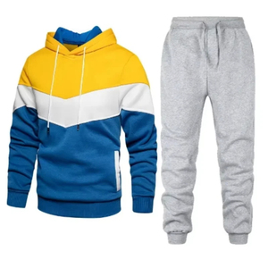 ชุดวอร์มสองชิ้นสำหรับผู้ชาย, ชุดลำลองผ้าฝ้าย100% ระบายอากาศสำหรับฤดูหนาว - Product Image 1