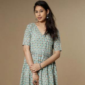 Vestido largo de fiesta de algodón indio hecho a mano para mujer, ropa de playa de verano con estilo, regalo de novia personalizado, vestidos informales para esposa - Product Image 1