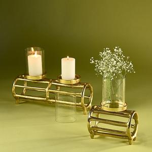 Gold Plated Metal Candleholder for Weddings New Luxury Design Aluminum Tabletop T Light <b>Candle</b> Holder Tealight Holder - Product Image 1