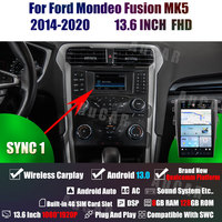 Aucar 13,6 "último Android 13 Tesla pantalla coche Radio Estéreo para Ford Mondeo Fusion 2014-2020 navegación GPS REPRODUCTOR DE DVD coche Video