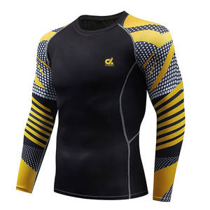 Meilleures ventes DUBBIX INDUSTRIES Rashguard à manches longues pour hommes MMA Logo personnalisé Design uni Haut de sport Fabriqué en tissu Spandex/Polyester - Product Image 3