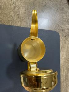 Venta al por mayor árabe Dallah cafetera de acero inoxidable tetera con chapado en oro para los amantes del café para servir la decoración del hogar con estilo - Product Image 2