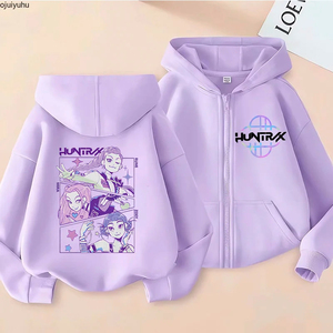 Sudadera con Capucha Divertida de K-pop Demon Hunters para Niños, Top Informal con Talla XXS, Sudadera con Capucha de Patrón Sólido para Niño o Niña - Product Image 3