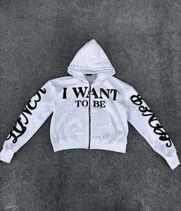 ชุดวอร์มผ้าปักพลอยเทียมสำหรับผู้ชายชุดวอร์มผ้าฝ้าย100% น้ำหนักเบาผลิตอย่างมืออาชีพ - Product Image 4