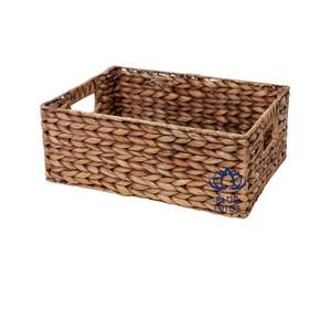 Panier en jacinthe d'eau multi-usages, organisateur rectangulaire fait main - Product Image 6