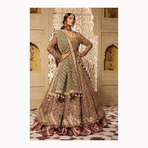 2024 luxe perlé à la main velours doré somalie mariée Dirac pour robes de mariée tissu pour les femmes somaliennes - Product Image 5