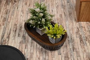 Bols décoratifs en bois de manguier pour la décoration intérieure, long bol décoratif en bois pour centre de table (10 "x 6" x 2 ") - Product Image 5