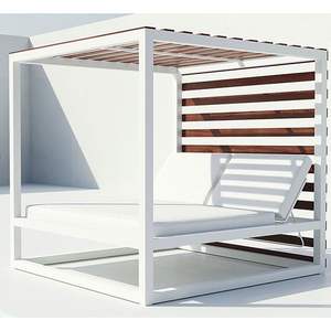 Daybed Canopy Made of Solid Teak Wood Frame with Include <b>Cushion</b> and High Quality Material for Outdoor Use - Product Image 6