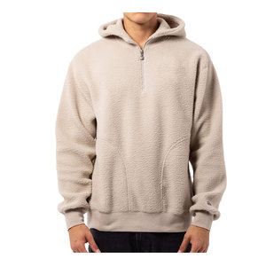 <b>Men's</b> Winter Breathable <b>Sherpa</b> Fleece Pullover <b>Hoodie</b> with Customized Logo 100% Cotton Heavyweight - Product Image 3