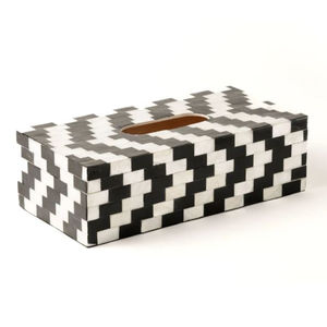 Boîte à mouchoirs en nacre or et blanc Boîte à mouchoirs rectangulaire élégante pour la décoration d'événements de fête de mariage Boîte de rangement de mouchoirs - Product Image 2