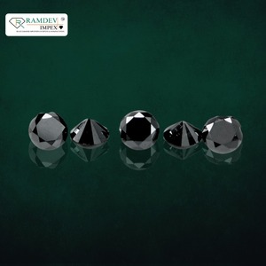 Uso versátil 1,10-1,15mm Diamantes de corte redondo originales tratados en negro Calidad superior, acabado brillante, perfecto para joyería fina - Product Image 4