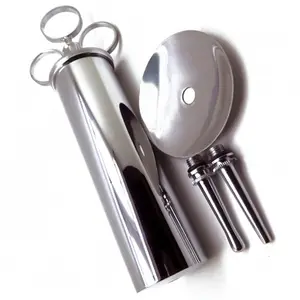 Jeringa de eliminación de cera Enemma del oído de grado premium 8oz-Instrumentos veterinarios quirúrgicos Acero inoxidable 200ML - Product Image 1