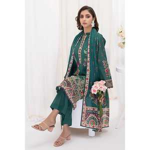 Traje de 3 Piezas sin Coser con Estampado CLP-52042 para Uso Diario con Decoración Bordada - Product Image 2