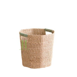 Jardinière en rotin naturel avec poignée Pots de fleurs et jardinières OEM Conception d'emballage de taille personnalisée au Vietnam - Product Image 2