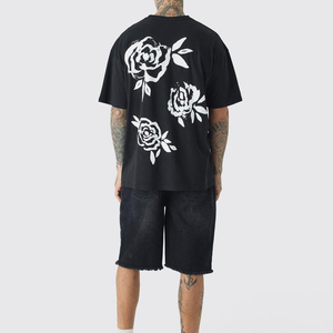 Camiseta Deportiva Casual Personalizada con Estampado Puff para Hombre, de Poliéster/Algodón, para Gimnasio y Fitness, Transpirable, de Secado Rápido y Corte Holgado - Product Image 4