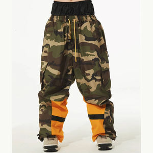 Camo Baggy Snow Pantalones Impermeable Transpirable Cintura Polaina Cordón Cargo Bolsillo Mujeres Ski Baggy Pant - Product Image 2