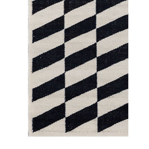 Alhambra Ivory Flat Weaves Wool <b>Rugs</b> Geometric Kilim Design Handmade <b>Jute</b> <b>Rug</b> for Home Living Room or Bedroom Model PDWL-664 - Product Image 4