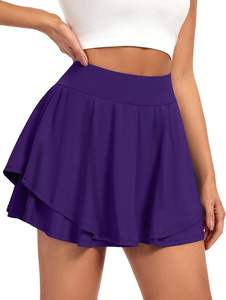 กระโปรงผ้าฝ้ายใส่สบายสำหรับผู้หญิงกระโปรงแฟชั่นสีพื้นลำลองสำหรับฤดูร้อน - Product Image 3