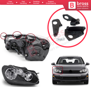 BHL31 BROSS AUTO PARTS Support de fixation de phare, kit de réparation, côté droit, VW Golf MK6 2008-2013 Cabriolet 517 2011-2016 - Product Image 2