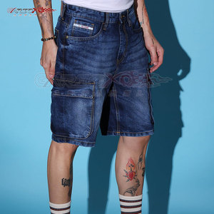 Fashionable <b>Men</b> Jeans <b>Shorts</b> With Clean Lines And Slight Fade <b>Men</b> Tapered Jeans <b>Shorts</b> With Stitch Detail - Product Image 4