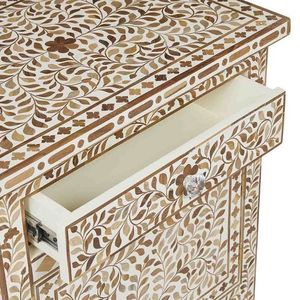 เฟอร์นิเจอร์ฝังกระดูกวัฒนธรรมการออกแบบที่ทันสมัยตู้ฝังกระดูกแท้มี7ลิ้นชักสำหรับห้องนั่งเล่นตู้ฝังกระดูก GM impex - Product Image 3