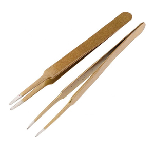 Pinzas para Pestañas de Acero Inoxidable con Punta Puntiaguda y Mango Cómodo para Extensiones de Pestañas y Injertos - Product Image 3