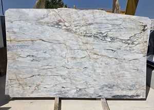 Dalle de marbre Calacatta Gold turc poli, marbre blanc avec des veines dorées et vertes pour comptoir, revêtement mural, sol - Product Image 6