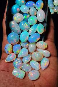 โอปอลเอธิโอเปียธรรมชาติทรงหลังเบี้ย - โอปอลเวโลหลากสี - อัญมณีคุณภาพสูงราคาขายส่ง - Product Image 4